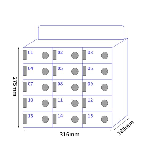 Gabinete de almacenamiento de teléfonos celulares de acrílico de pared con llave 2