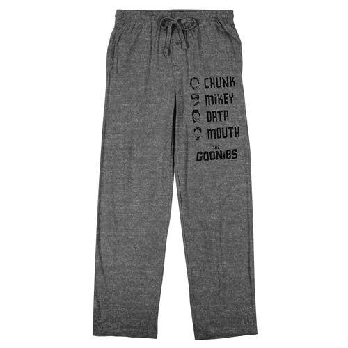 Bioworld The Goonies Character Names Men's Gray Heather Sleep Pajama Pants