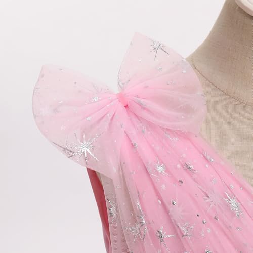 Image of IMEKIS Toddler Kids Girls Butterfly Dress Sparkle Sequins Tulle Wedding Formal Birthday Dresses 2-10T