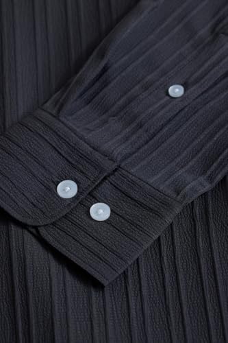 Image of SNITCH Charcoal Grey Stripes Shirts