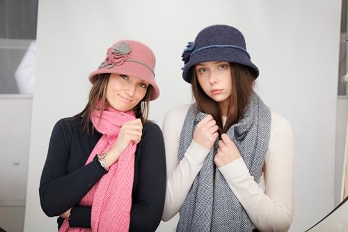 Clara Rose Cloche Hat - Boiled Wool Cloche Hat (18S-1001)2