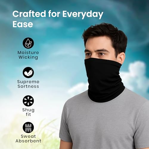 Image of Bandana for Men & Women | UV Protection, Breathable & Lightweight Face Cover | Multipurpose Headwrap, Headband & Neck Scarf for Sports, Outdoor, Travel & Daily Use