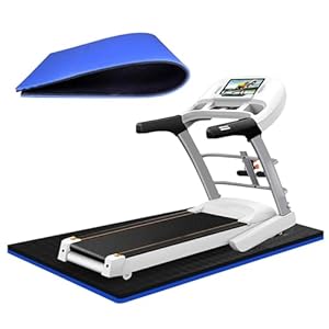 Treadmill Mat, Exercise Equipment Pad,High-Density Durable Yoga Mat, EVA Foam Anto Vibration Mat, Noise Insulation, For Treadmill, Exercise Bike And Elliptical Machine ( Color : Black Blue , Size : 20