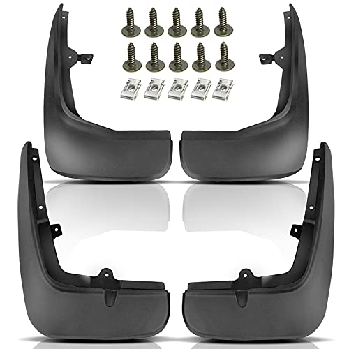 YHTAUTO Set of 4 Mud Flaps Splash Guards Accessories Replacement for Land Rover Range Rover Sport 2006-2013 L320 Series Sport Utility, Front and Rear LH RH, Black