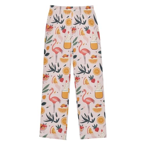 Pajama Bottoms, Pajamas Long Pant Cute Flamingo Dessert Lounge Wear Casual Sleep Pants Soft Pjs Sleepwear
