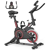 RELIFE Rebuild Your Life エアロバイク 家庭用 静音 フィットネスバイク スピンバイク サイクリングマシン ダイエット器具 シームレスな負荷調節 室内自転車 トレーニングバイク 組立簡単