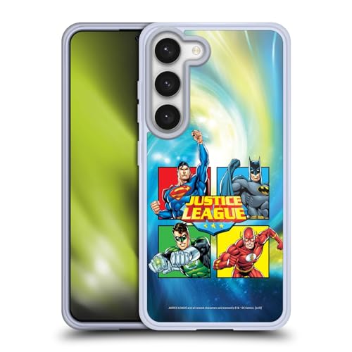 Funda de Gel Suave Samsung Galaxy S23 5G Justice League DC Comics Cabina Equipo Supremo