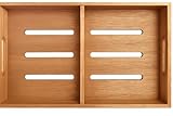 F.e.s.s. Fess Storage versatility Cedar Tray with Adjustable Divider