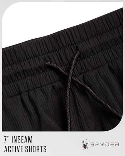 Spyder Mens Athletic Shorts - Quick Dry 8'' Inseam Workout Gym Shorts for Men with Zip Pockets and Drawstring (Sizes: S-XL)4