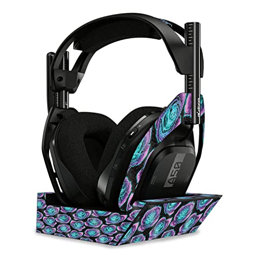 Image of MightySkins Glossy Glitter Skin Compatible with Astro A50 Wireless Headphones + Base Station (Gen 4) - Crystalline Roses | Protective, Durable High-Gloss Glitter Finish | Easy to Apply