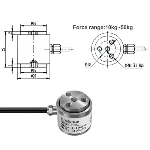 Capteur mesure force mini colonne transducteur pression