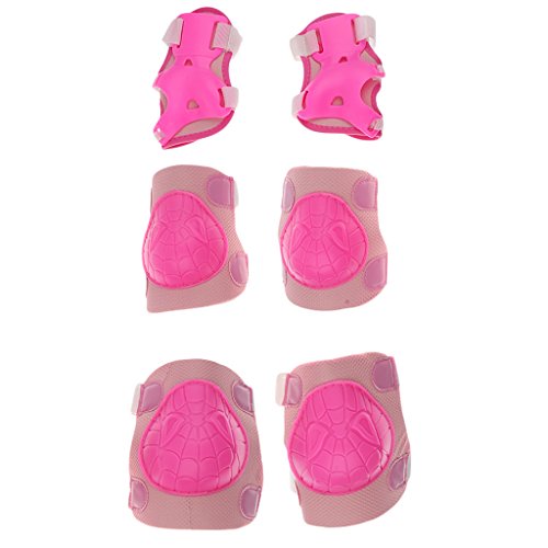 gazechimp 6 Peças Miúdo Skate Skate Bicicleta Cotovelo Pulso Joelheiras Equipamentos De Proteção - R