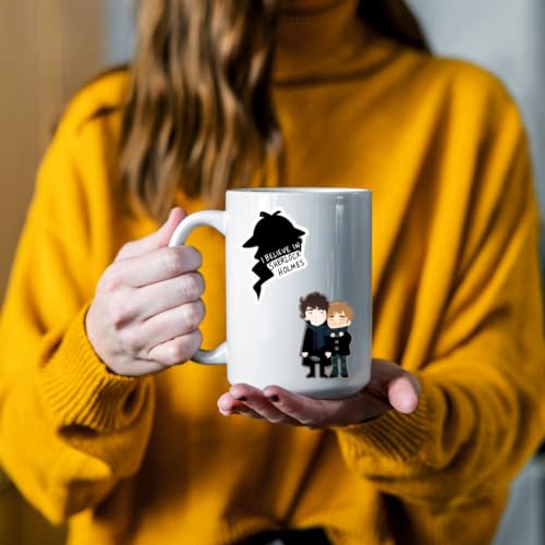 Image of Zesta Aesthetic Stickers for Laptop /Waterproof Anime Decal for Books /Vinyl Sticker for Fridge /Easy to Use Korean Car Sticker Kawaii Cute Stickers (Sherlock)