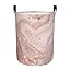 Pink Marble Gold Splatter Abstract Painting