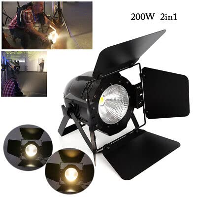 Cob Led Weiß Warmweiß 2In1 DMX BüHnenbeleuchtung Par Licht Studioleuchte 200W BüHnenlicht-Effekte BüHnenscheinwerfer Scheinwerfer Theaterscheinwerfer Theaterstrahler Kaltweiß Audience BüHnen Lampe