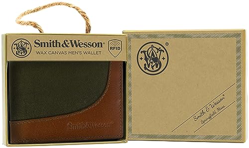 Rugged Rare 49659: S&W Wax Canvas Bi-Fold Wallet-Green3