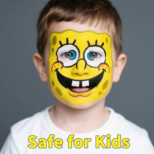 MEICOLY Yellow Eye Black Stick,Waterproof Eye Black Baseball Softball Football Lacrosse,Yellow Face Body Paint Stick for Field Day,Face Paint for Halloween SFX Lion Tiger Cosplay Makeup