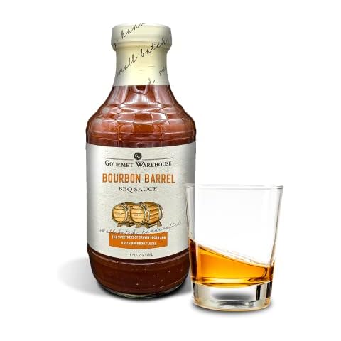 Gourmet Warehouse Small Batch BBQ Sauce Made With Natural Ingredients Gluten Free No HFCS Tangy Barbecue 16 Oz (Pack of 1) (Bourbon Barrel) Cover