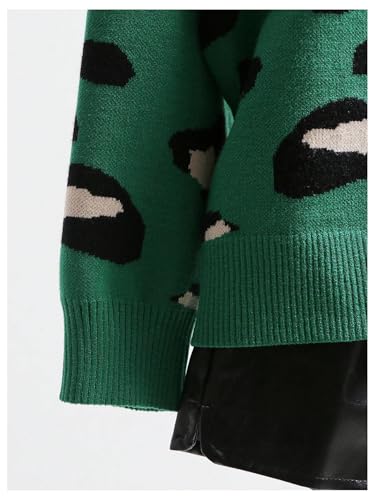 WDIRARA Women's Leopard Tiger Print Cardigan V Neck Long Sleeve Color Block Button Down Sweater Outwear3