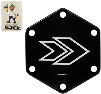 NRG Aluminum Steering Wheel Horn Delete Plate w Arrow STR-620WT + USPL AIR FRESHENER