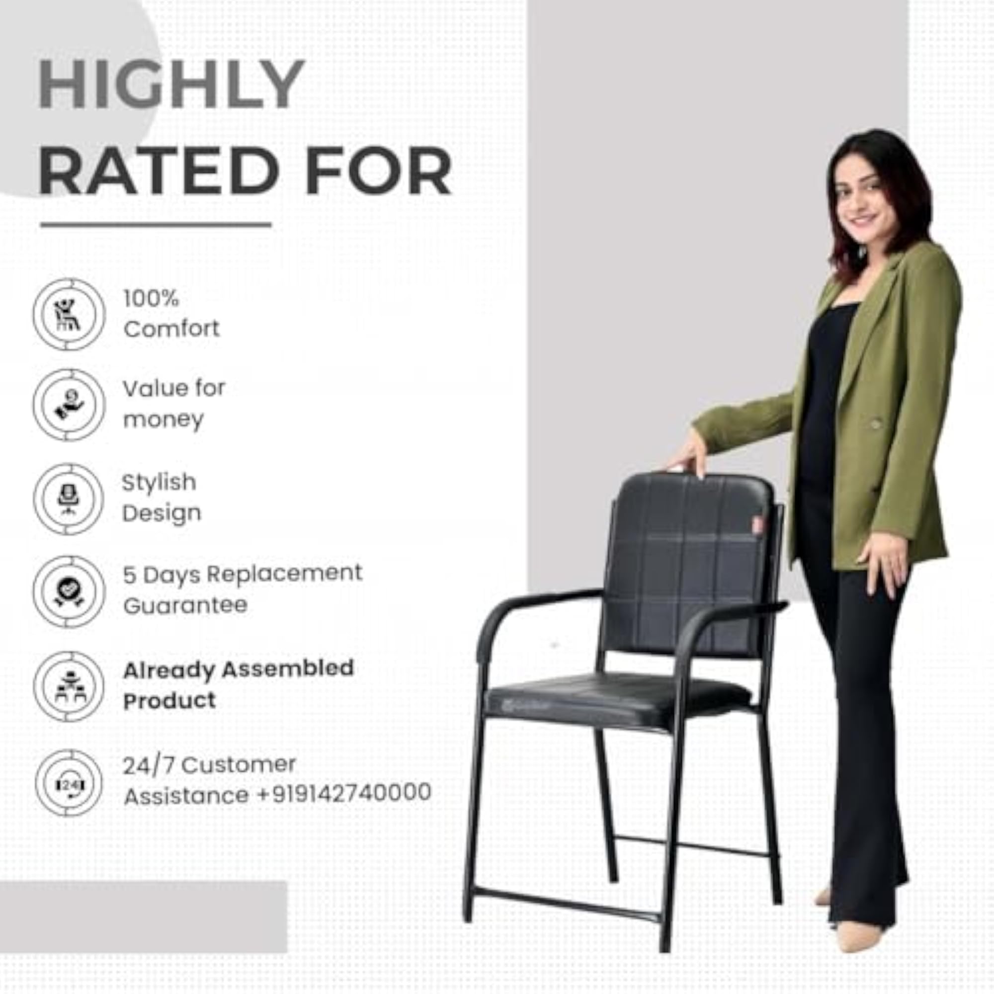Executive Visitor Chair with Armrest