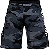 Hardre Training Night Camo 2.0 Fight Shorts Men's Boxing MMA mbat BJJ Grappling Fitness Muay Thai Kickboxing No Gi (3X-Large), Black Grey