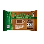 Ace Travel Buddy Large Body Wet Wipes - No Rinse Bath Or Shower Bamboo Wipe - Gym, Travel, Camping, Backpacking, Hiking, Pets, Festival Essentials/Accessories, 32 Wipes(8"X12"/20X30CM)