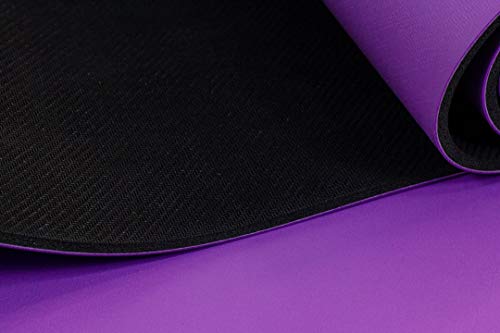 ARIMO Tapete de Yoga Mat PU com Borracha Natural 181 x 61 x 0,5 cm Com Linhas de Alinhamento Super A