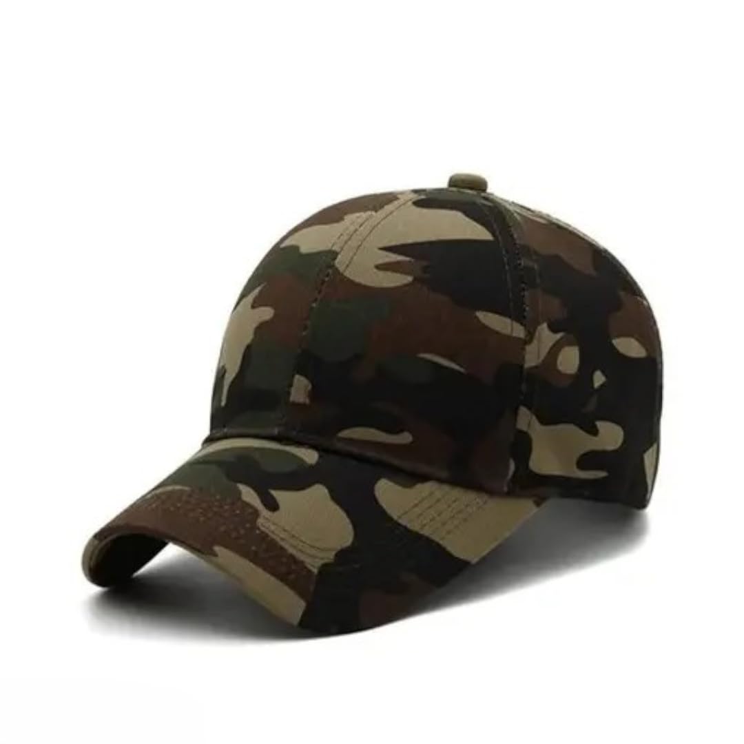 Army Cap Adjustable Baseball Cap Men and Women - Free Size Pack of 1 Multicolour-image-46