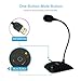 TKGOU USB Microphone, 360 Degree Adjustable Gooseneck Design, Mute Button & LED Indicator, Noise-Canceling Technology, Plug & Play, Compatible with Windows & MacOS