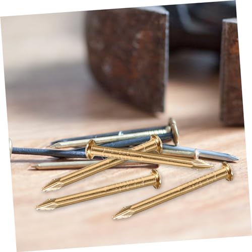 100Pcs Brass round Head Nails for Furniture Hinges and Wood Boxes miniatura 4