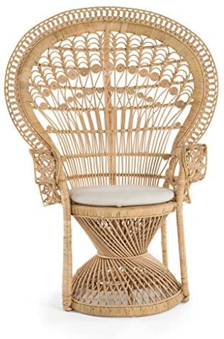 Rattan Peacock Chair, Gold, 58*40*30 #TOP30