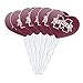 GRAPHICS & MORE Mississippi State Logo Heart Love Cupcake Picks Toppers Decoration Set of 6