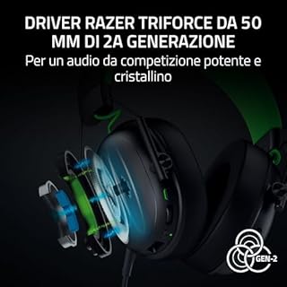 Razer BlackShark V3 X HyperSpeed per Xbox - Cuffie wireless per eSport - Ultraleggere 270 g - Driver TriForce da 50 mm - Microfono rimovibile - HyperSpeed 2,4 GHz e Bluetooth - Xbox/PC | Nero