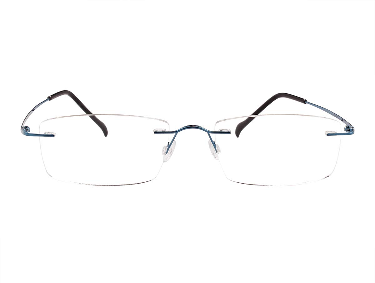 AgstumPure Titanium Rimless Frame Hinged Optical Eyeglasses Frames