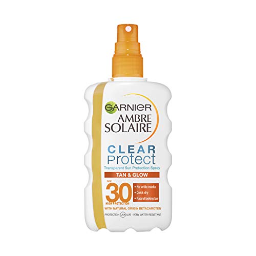 GARNIER Ambre Solaire, Spray de Protection Solaire, Clear Protect Bronzer SPF 30, 200ml
