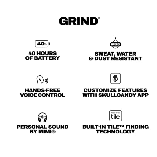 Skullcandy Grind Wireless In-Ear Earbuds - Light Grey/Blue - image 6