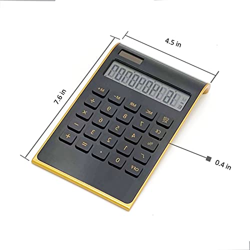 Solar Gold Calculator Standard Function Desktop Calculator Lcd 10-Digit Desktop Calculator For Office, Home, (Black) #TOP1