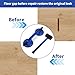 Floor Gap Fixer Tool for Laminate Floor Gap Repair Include Suction Cup and Mallet -Blue Kit(Can't use on scraped surface floor)