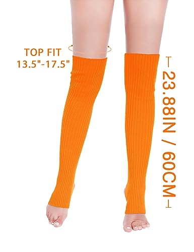 Image of v28 Women's Neon Knit Leg Warmer for 80s Party Dance Sports Yoga