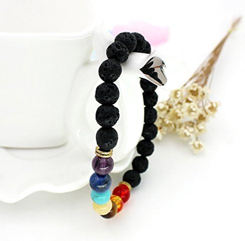 7 Chakra Healing Beaded Bracelet Natural Lava Stone Diffuser Bracelet Jewelry