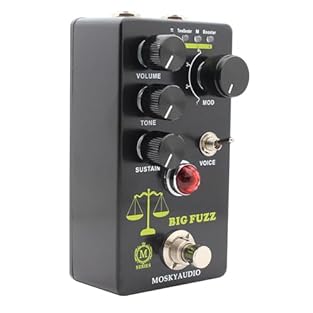 Based on Electro-Harmonix Big Muff PI circuit Effect Type: Distortion/FUZZ Control : VOLUME,TONE,SUSTAIN; One Toggle: Two Vioce 4-MODE SELECTION KNOB: π,ToneBender, M, Booster Power Supply: DC9V 100mA -center is negative