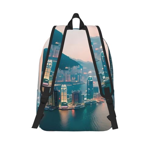 Sac à dos de transport imprimé Hong Kong pour le week-end