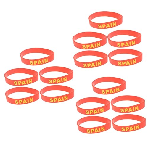 Pulseras de goma de fútbol Toddmomy con banderas nacionales en pack de 10 unidades