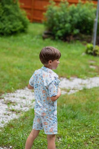 Image of Bluey Bingo Muffin Matching Family Hawaiian Button Down Shirt and Shorts