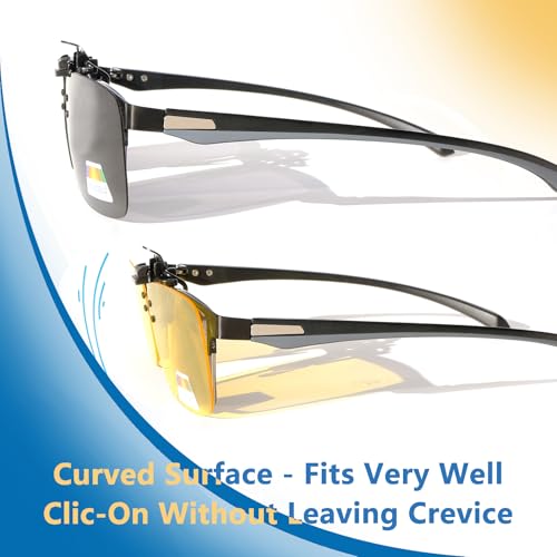 Sehnsucht Clip on Sunglasses for Men Women Polarized Dirving Clip on Night Vision Sunglasses Over Prescription Glasses4