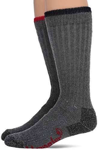 Wrangler Men's Merino Wool Ultra-Dri Boot Crew Socks 2 Pair Pack