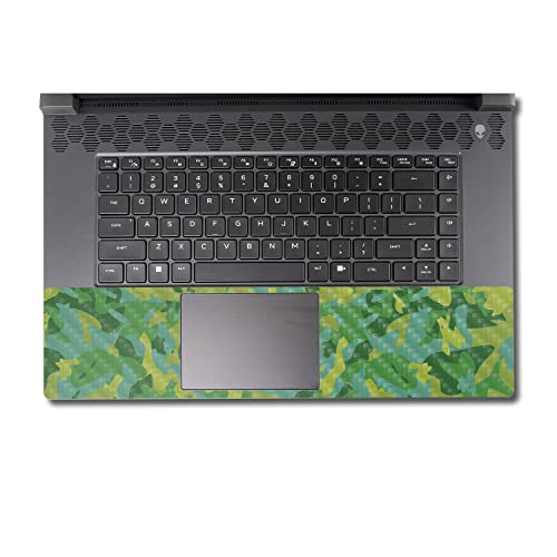 Image of MightySkins Carbon Fiber Skin Compatible with Alienware M17 R5 (2022) Full Wrap Kit - Verde Camouflage | Protective, Durable Textured Carbon Fiber Finish | Easy to Apply | Made in The USA