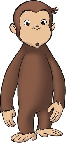 Calcomanía de vinilo autoadhesiva de vinilo autoadhesivo de 9 pulgadas, diseño de mono curioso George Monkey, decoración del hogar, habitación de