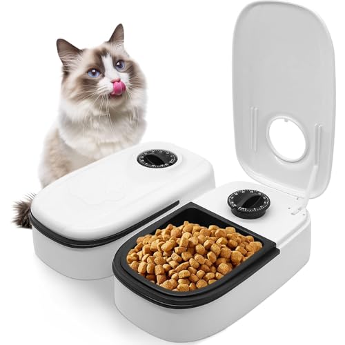 BIZOI Futterautomat Katze Nassfutter, Katzenfutter Automat, Katzen Futterautomat, Futterautomat für Katzen, Futterautomat Hund für Katzen, Kleine...